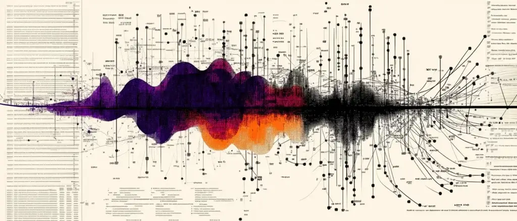 Eine abstrakte Karte, die KPIs und Metriken symbolisieren soll